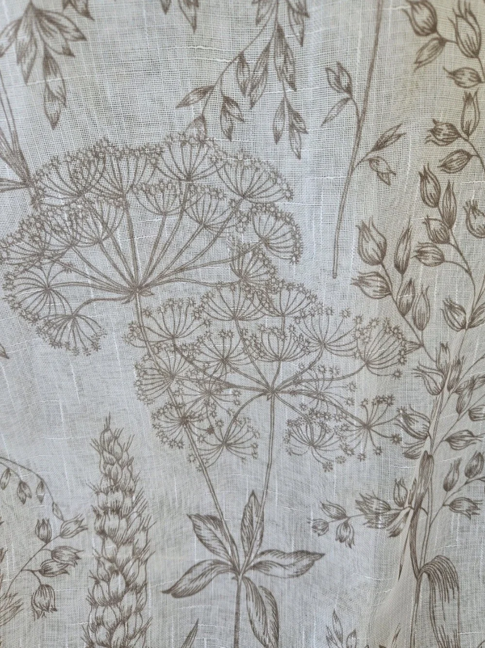 Better Homes & Gardens Taupe Brown Floral Botanical Window Curtains 50×84